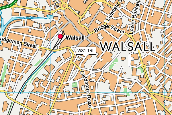Walsall Studio School map (WS1 1RL) - OS VectorMap District (Ordnance Survey)