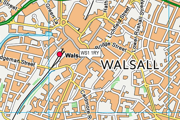 WS1 1RY map - OS VectorMap District (Ordnance Survey)