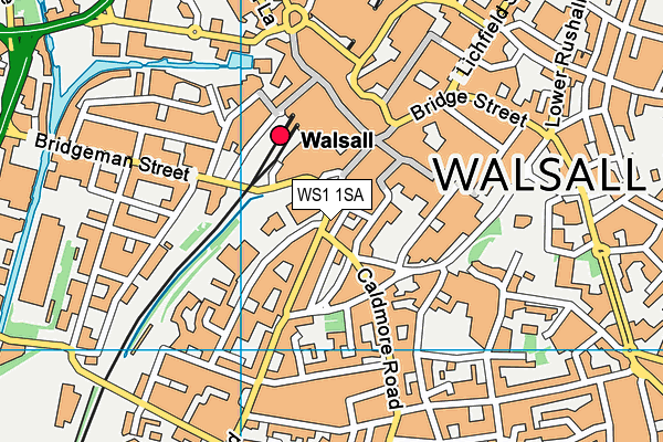 WS1 1SA map - OS VectorMap District (Ordnance Survey)