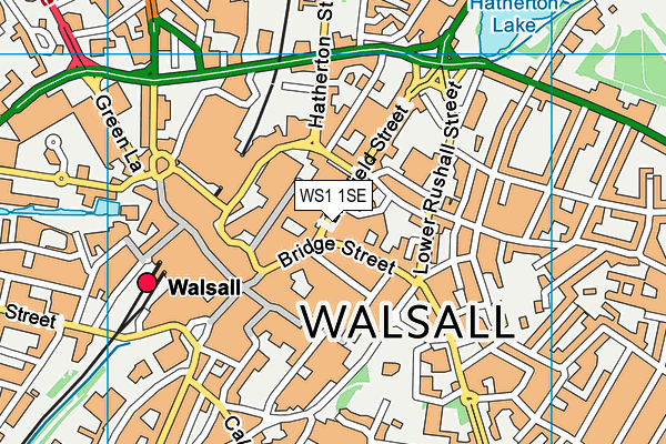 WS1 1SE map - OS VectorMap District (Ordnance Survey)