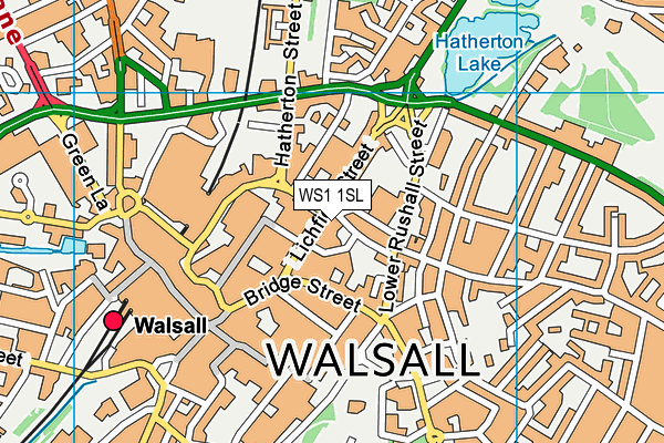WS1 1SL map - OS VectorMap District (Ordnance Survey)
