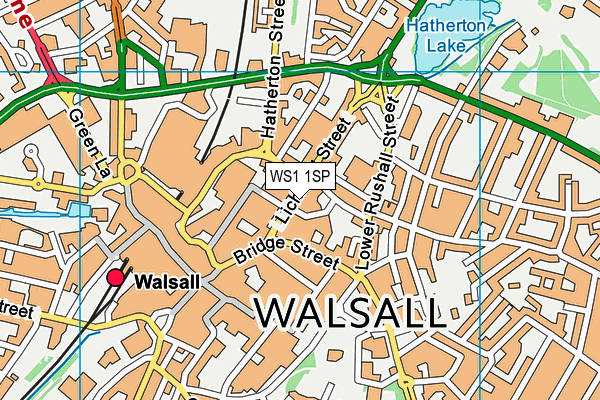 WS1 1SP map - OS VectorMap District (Ordnance Survey)