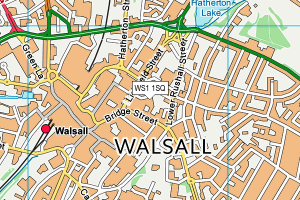 WS1 1SQ map - OS VectorMap District (Ordnance Survey)