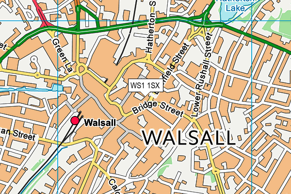 WS1 1SX map - OS VectorMap District (Ordnance Survey)