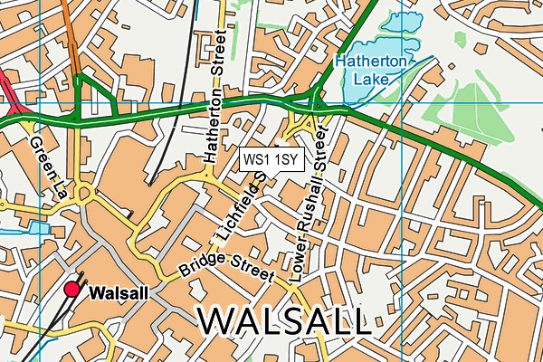 WS1 1SY map - OS VectorMap District (Ordnance Survey)