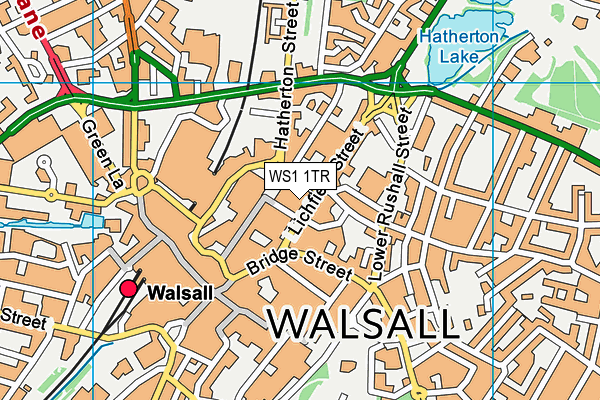 WS1 1TR map - OS VectorMap District (Ordnance Survey)