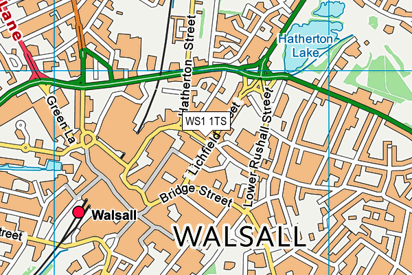 WS1 1TS map - OS VectorMap District (Ordnance Survey)