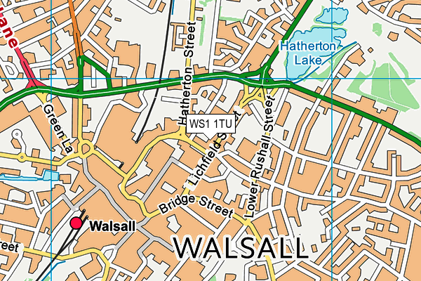 WS1 1TU map - OS VectorMap District (Ordnance Survey)