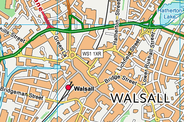 WS1 1XR map - OS VectorMap District (Ordnance Survey)