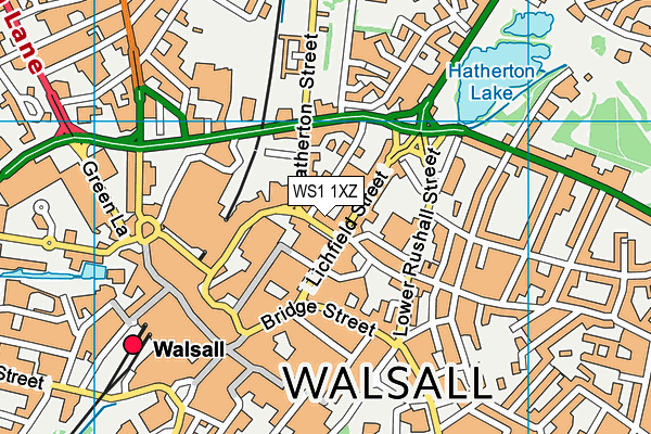 WS1 1XZ map - OS VectorMap District (Ordnance Survey)
