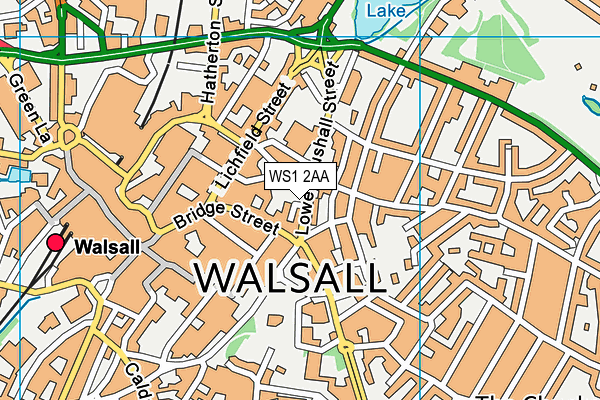 WS1 2AA map - OS VectorMap District (Ordnance Survey)