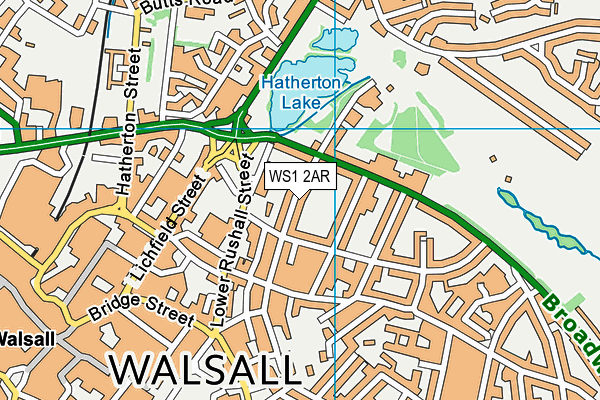 WS1 2AR map - OS VectorMap District (Ordnance Survey)