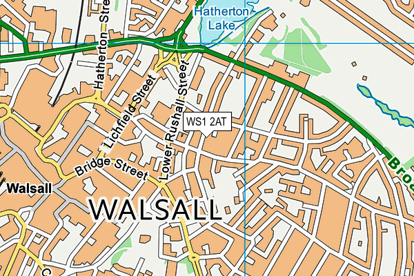 WS1 2AT map - OS VectorMap District (Ordnance Survey)