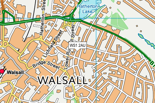 WS1 2AU map - OS VectorMap District (Ordnance Survey)