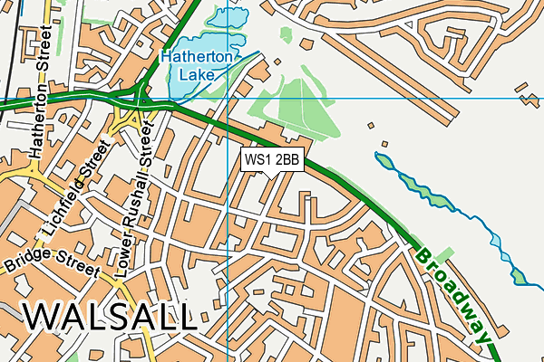 WS1 2BB map - OS VectorMap District (Ordnance Survey)