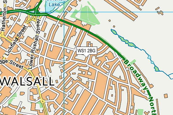 WS1 2BG map - OS VectorMap District (Ordnance Survey)