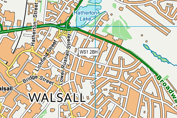 WS1 2BH map - OS VectorMap District (Ordnance Survey)