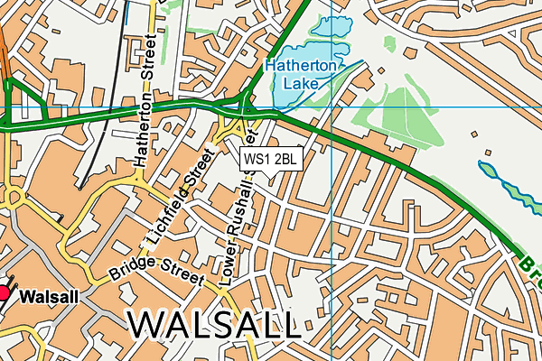 WS1 2BL map - OS VectorMap District (Ordnance Survey)