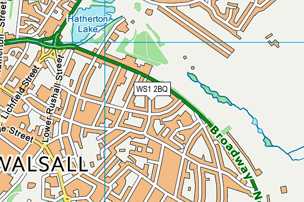 WS1 2BQ map - OS VectorMap District (Ordnance Survey)