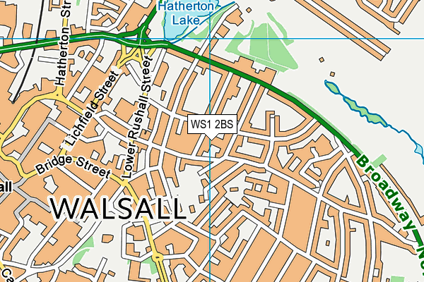 WS1 2BS map - OS VectorMap District (Ordnance Survey)