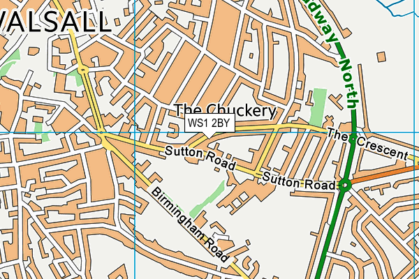 WS1 2BY map - OS VectorMap District (Ordnance Survey)