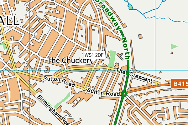 WS1 2DF map - OS VectorMap District (Ordnance Survey)