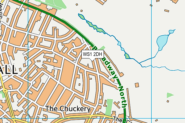 WS1 2DH map - OS VectorMap District (Ordnance Survey)