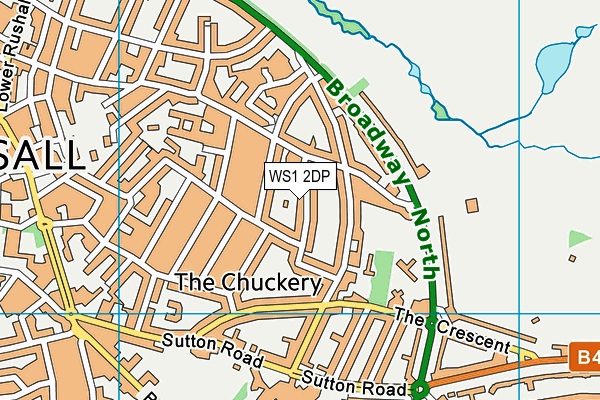 WS1 2DP map - OS VectorMap District (Ordnance Survey)