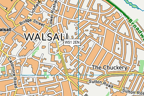 Foundry Gym (Walsall) map (WS1 2EN) - OS VectorMap District (Ordnance Survey)