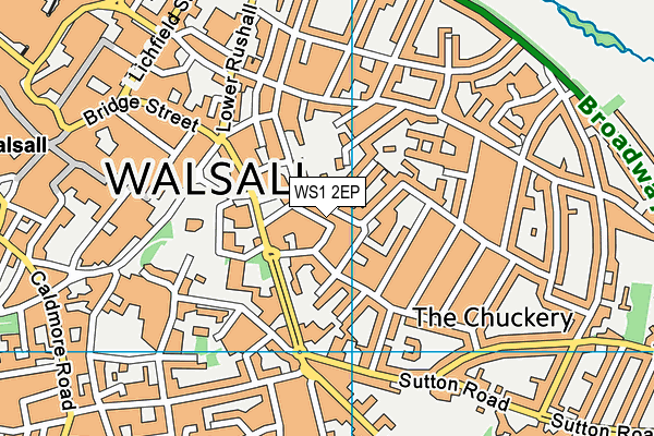 WS1 2EP map - OS VectorMap District (Ordnance Survey)