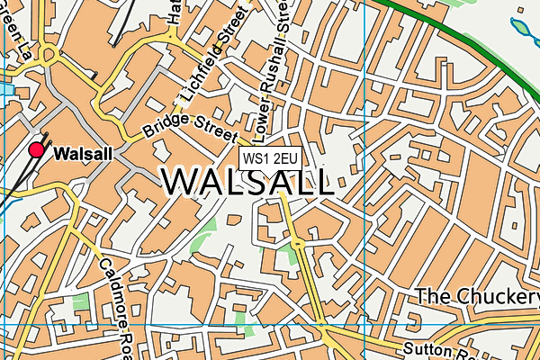 WS1 2EU map - OS VectorMap District (Ordnance Survey)