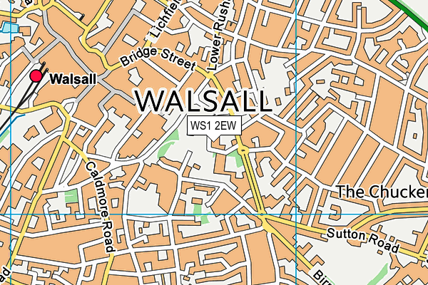 WS1 2EW map - OS VectorMap District (Ordnance Survey)