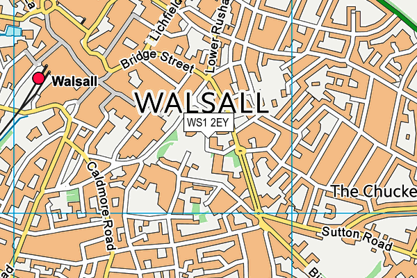 WS1 2EY map - OS VectorMap District (Ordnance Survey)