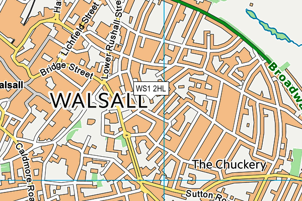 WS1 2HL map - OS VectorMap District (Ordnance Survey)