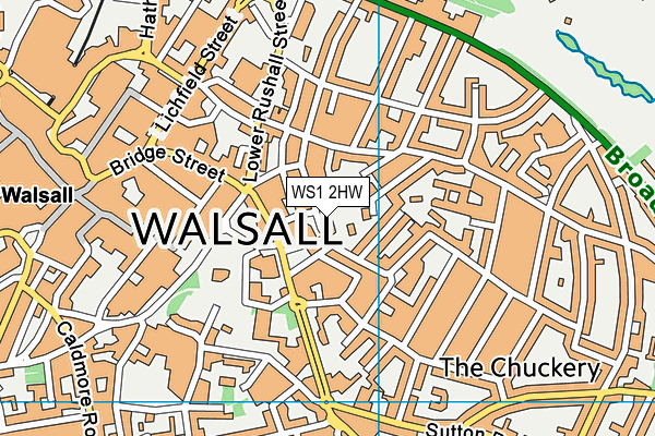 WS1 2HW map - OS VectorMap District (Ordnance Survey)