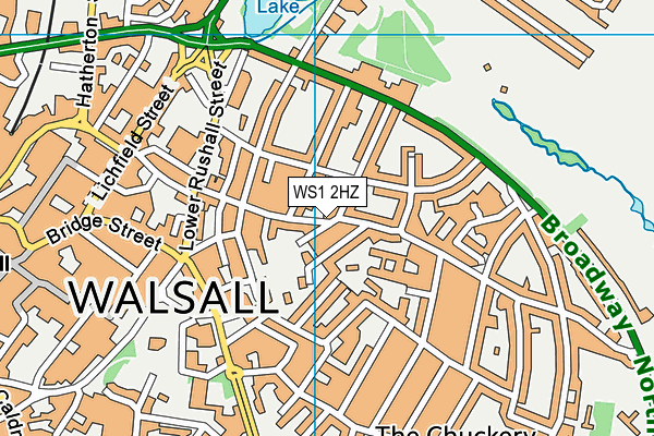 WS1 2HZ map - OS VectorMap District (Ordnance Survey)