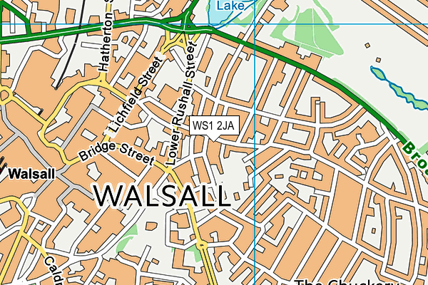 WS1 2JA map - OS VectorMap District (Ordnance Survey)