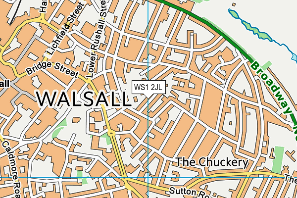 WS1 2JL map - OS VectorMap District (Ordnance Survey)