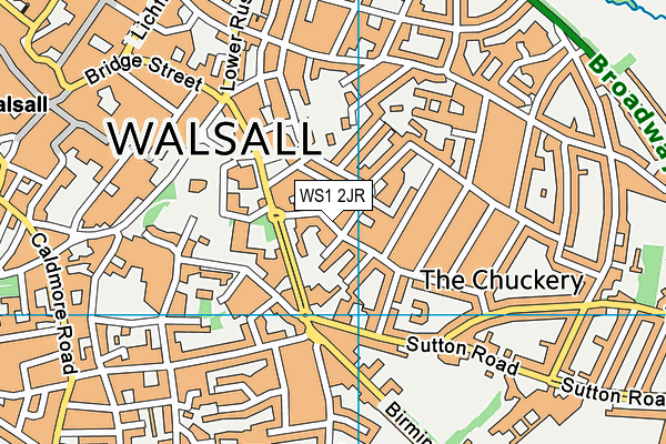 WS1 2JR map - OS VectorMap District (Ordnance Survey)