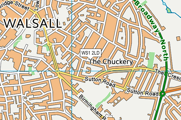 WS1 2LD map - OS VectorMap District (Ordnance Survey)