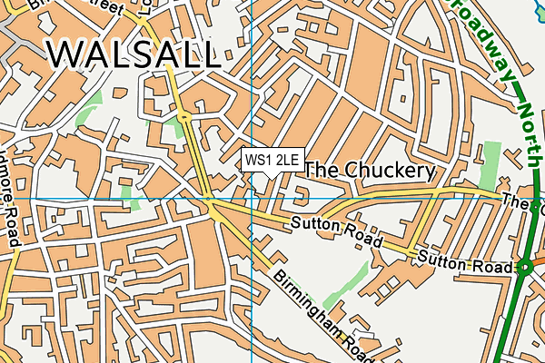 WS1 2LE map - OS VectorMap District (Ordnance Survey)