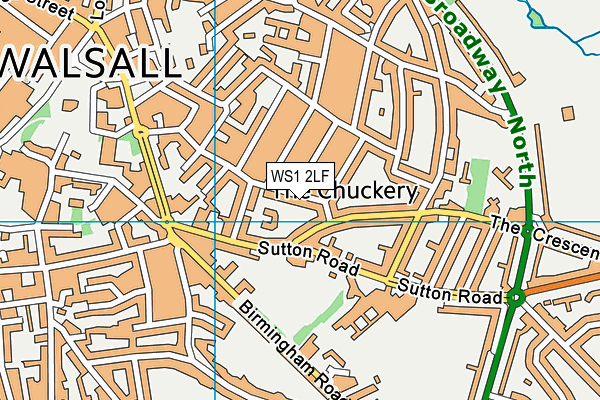 WS1 2LF map - OS VectorMap District (Ordnance Survey)