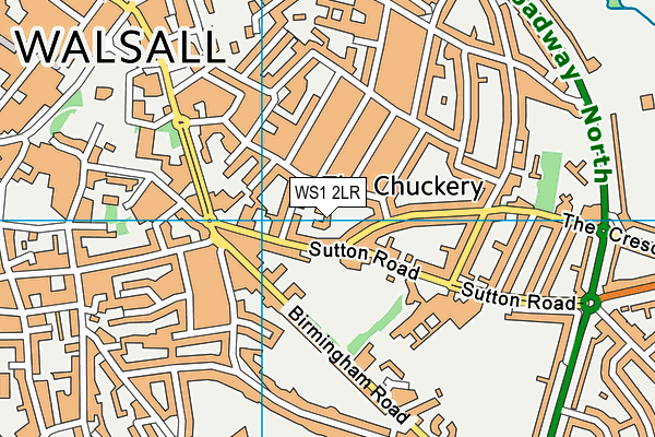 WS1 2LR map - OS VectorMap District (Ordnance Survey)