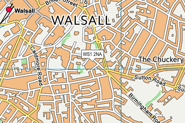 WS1 2NA map - OS VectorMap District (Ordnance Survey)