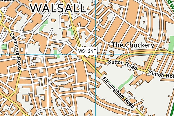 WS1 2NF map - OS VectorMap District (Ordnance Survey)