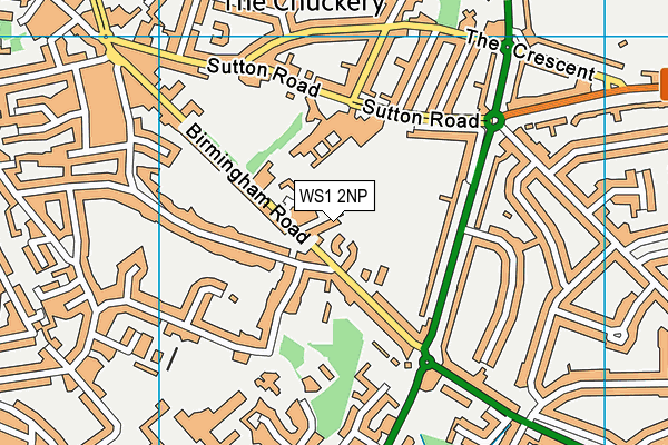 WS1 2NP map - OS VectorMap District (Ordnance Survey)