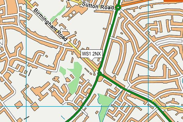 WS1 2NX map - OS VectorMap District (Ordnance Survey)