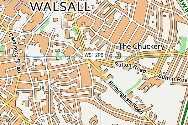 WS1 2PB map - OS VectorMap District (Ordnance Survey)