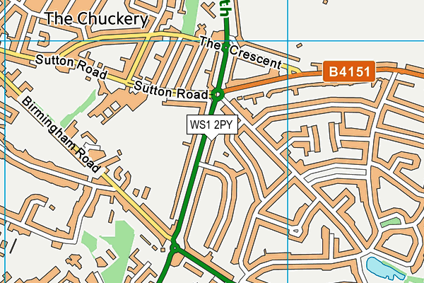 WS1 2PY map - OS VectorMap District (Ordnance Survey)