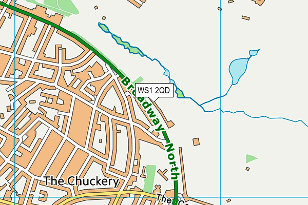 WS1 2QD map - OS VectorMap District (Ordnance Survey)